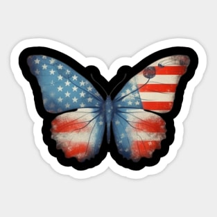 American Patriot Butterfly Sticker